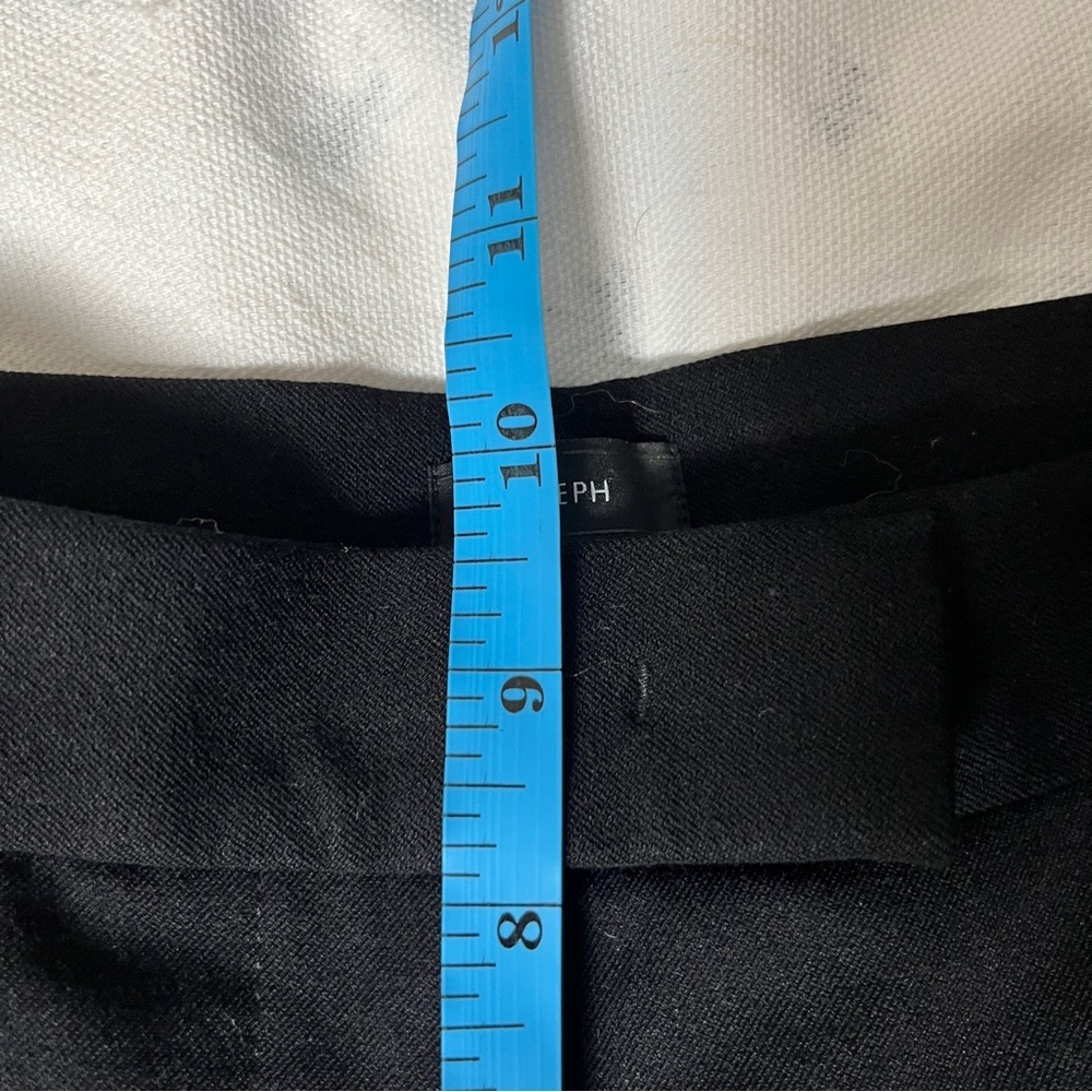 Joseph 'Finley' Gabardine Straight Leg Pants Italian Bi‑Stretch Twill Black US 8 - Picture 16 of 16